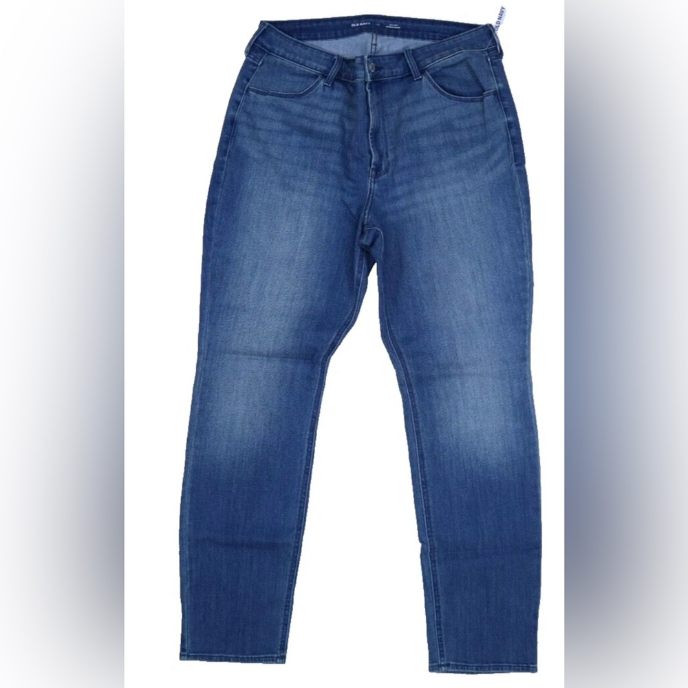Old Navy High Rise WOW
Straight Denim Blue Jeans
Stretch 4-Pocket Womens 16